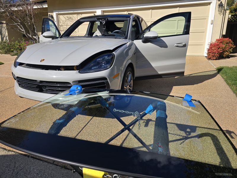 Porsche Cayenne windshield replacement — mobile auto glass in the Inland Empire